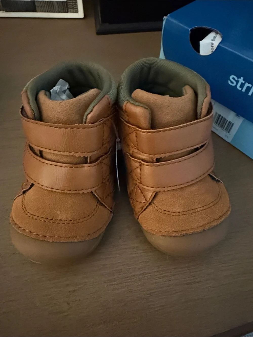 Stride Rite Toddler Tan Suede Double-Strap Boots